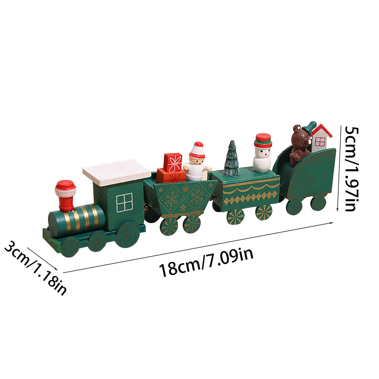 Christmas Decoration Christmas Wooden Train Set Three-Section Mini Train Set Christmas Party Tabletop Decoration Snowman Train Ornament Toys Under Xmas Tree Decors Party Favor Home Kindergarden Decor