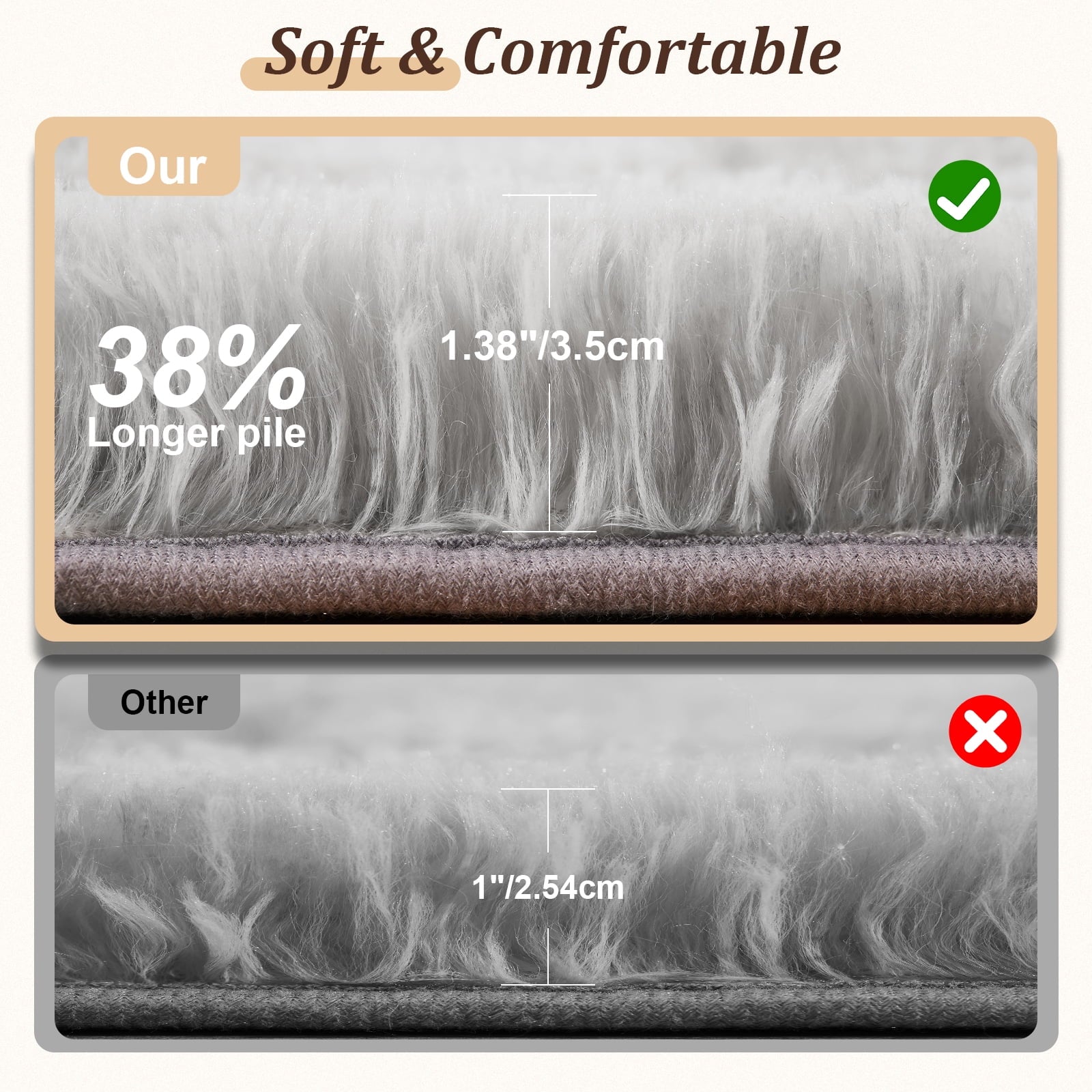 Emossie 5' x 8' Rug for Living Room, Large Washable Shag Rug, Indoor Modern Tie-dye Area Rugs for Bedroom, Rectangle Fluffy Home Carpets, Gray