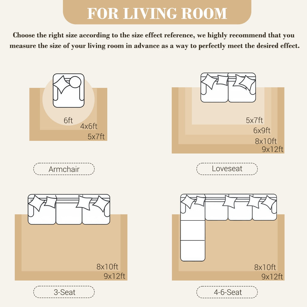 8'x10' Area Rugs, Machine Washable Non Slip Area Rug for Living Room, Soft Low Pile Vintage Print Pattern Indoor Bedroom Thin Carpet, Cream